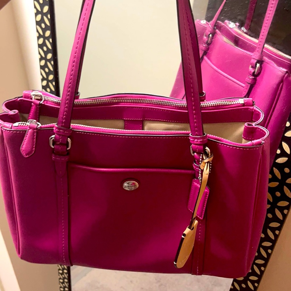 Hot pink coach bag